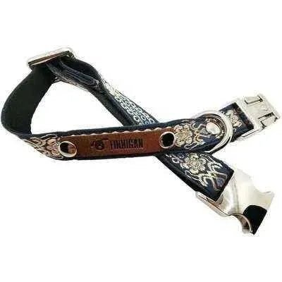 "Personalised Hand Made Chic Cotton Collar for Small Breeds" - Finnigan's Play Pen