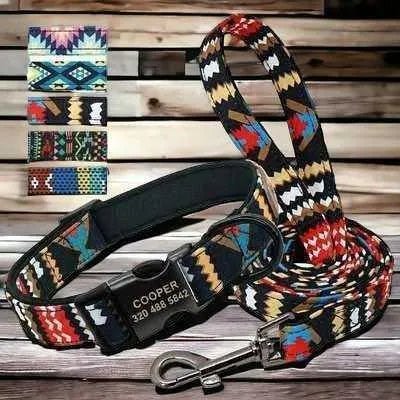 Personalised Dog Collar & Leash Set - Finnigan's Play Pen