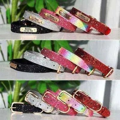 Personalised Sequin Sparkle Pet ID Collar - Finnigan's Play Pen