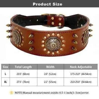 Regal Paws Rugged Chic Leather Dog Collar - Finnigan's Play Pen