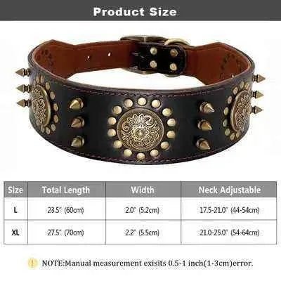 Regal Paws Rugged Chic Leather Dog Collar - Finnigan's Play Pen