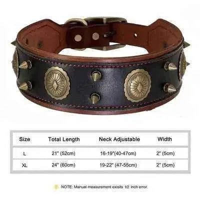 Regal Paws Rugged Chic Leather Dog Collar - Finnigan's Play Pen