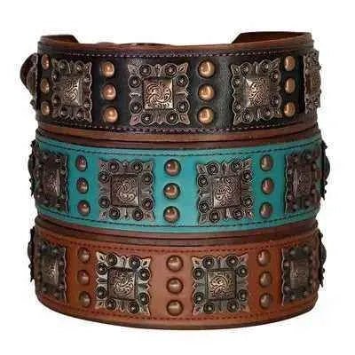 Regal Paws Rugged Chic Leather Dog Collar - Finnigan's Play Pen