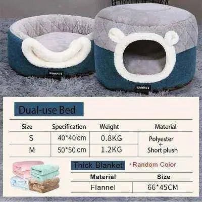 Snuggle Haven Pet Bed š¾ Cozy Convertible Cat House & Cushion - Finnigan's Play Pen