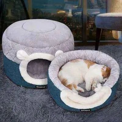 Snuggle Haven Pet Bed š¾ Cozy Convertible Cat House & Cushion - Finnigan's Play Pen