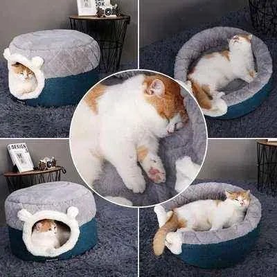Snuggle Haven Pet Bed š¾ Cozy Convertible Cat House & Cushion - Finnigan's Play Pen