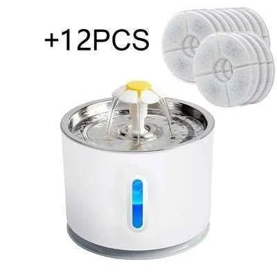 Stainless Steel Cat Water Fountain: Hydration Station for Cats - Finnigan's Play Pen