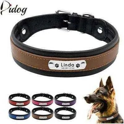 Big Dog's Personalised Leather Collar - Finnigan's Play Pen
