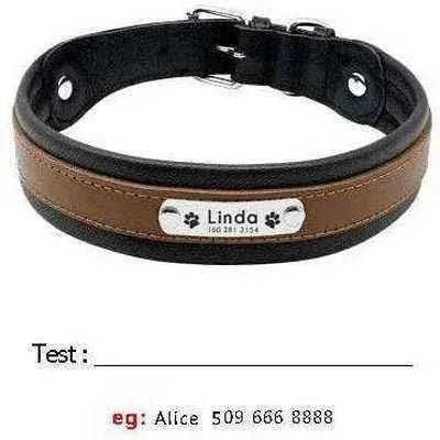 Big Dog's Personalised Leather Collar - Finnigan's Play Pen