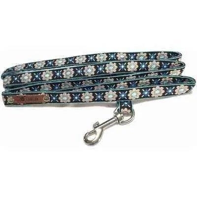 Elegant Cotton Dog Collar with Personalised Engraved Charm by Lollipollipocket - Finnigan's Play Pen