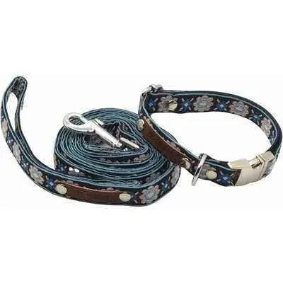 Elegant Cotton Dog Collar with Personalised Engraved Charm by Lollipollipocket - Finnigan's Play Pen