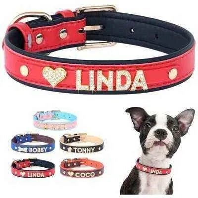 Luxury Rhinestone Pet Collar with Letter Charm - Finnigan's Play Pen