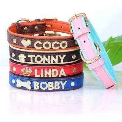 Luxury Rhinestone Pet Collar with Letter Charm - Finnigan's Play Pen