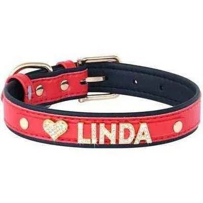 Luxury Rhinestone Pet Collar with Letter Charm - Finnigan's Play Pen