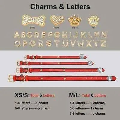 Luxury Rhinestone Pet Collar with Letter Charm - Finnigan's Play Pen