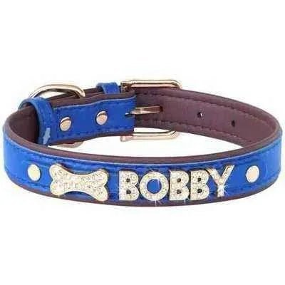 Luxury Rhinestone Pet Collar with Letter Charm - Finnigan's Play Pen