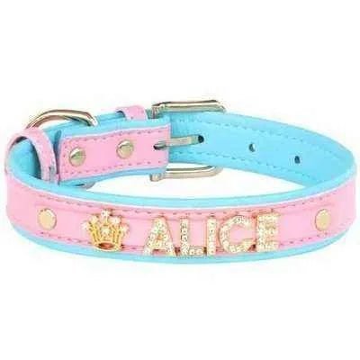 Luxury Rhinestone Pet Collar with Letter Charm - Finnigan's Play Pen