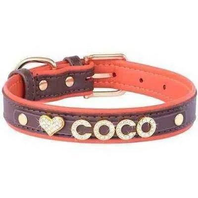 Luxury Rhinestone Pet Collar with Letter Charm - Finnigan's Play Pen