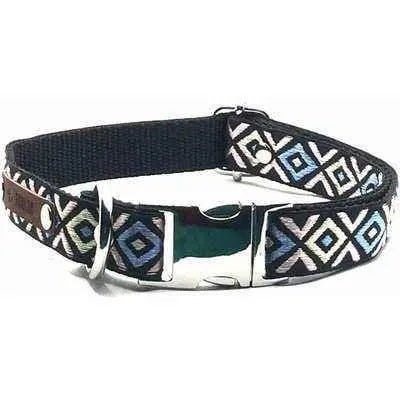 Personalised Cotton Dog Collar: Sapphire Elegance - Finnigan's Play Pen