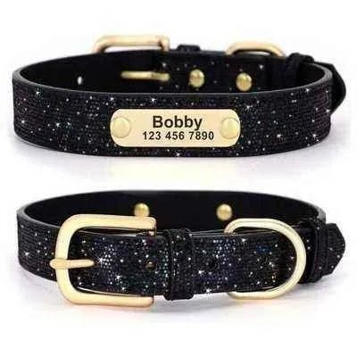 Personalised Sequin Sparkle Pet ID Collar - Finnigan's Play Pen