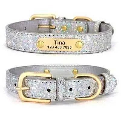Personalised Sequin Sparkle Pet ID Collar - Finnigan's Play Pen