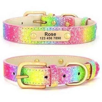 Personalised Sequin Sparkle Pet ID Collar - Finnigan's Play Pen
