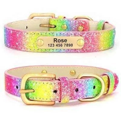 Personalised Sequin Sparkle Pet ID Collar - Finnigan's Play Pen