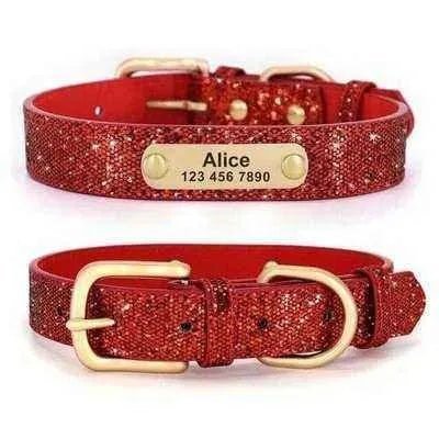 Personalised Sequin Sparkle Pet ID Collar - Finnigan's Play Pen