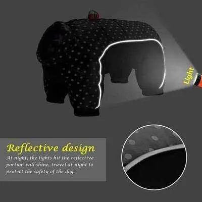 Rose Gold Elegance Reflective Winter Dog Coat