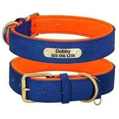 Royal Paws Personalised Leather Dog Collar - Finnigan's Play Pen