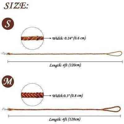 Stylish 4ft Rolled Leather Dog Leash 🐾