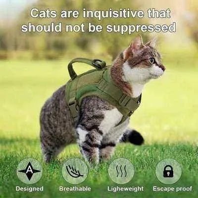 Tactical Nylon Cat Harness - Finnigan's Play Pen