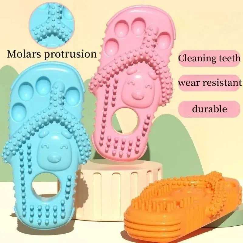 Slippers Toys Pets Biting Cats Dogs Protruding Points Grinding Cleaning Teeth TPR Material Food Clip Cute Interesting Desig