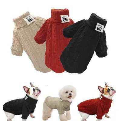 Classical Dog Cat Sweater Autumn Winter Pet Clothes Soft Dogs Sweaters French Bulldog Clothing for Small Medium Dogs Cats XS-L