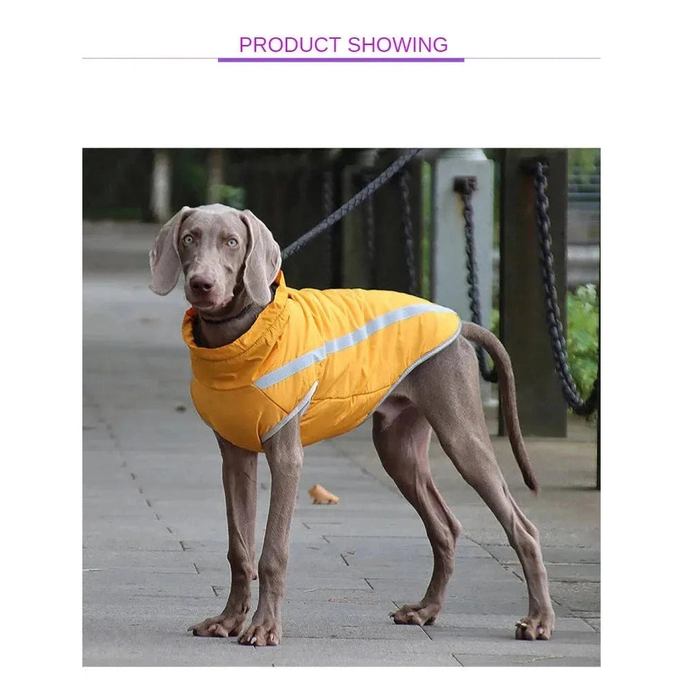 Winter Warm Dog Clothes Waterproof Pet Padded Vest Zipper Jacket Coat For Small Medium Large Dogs Dog Costume Ropa Para Perros