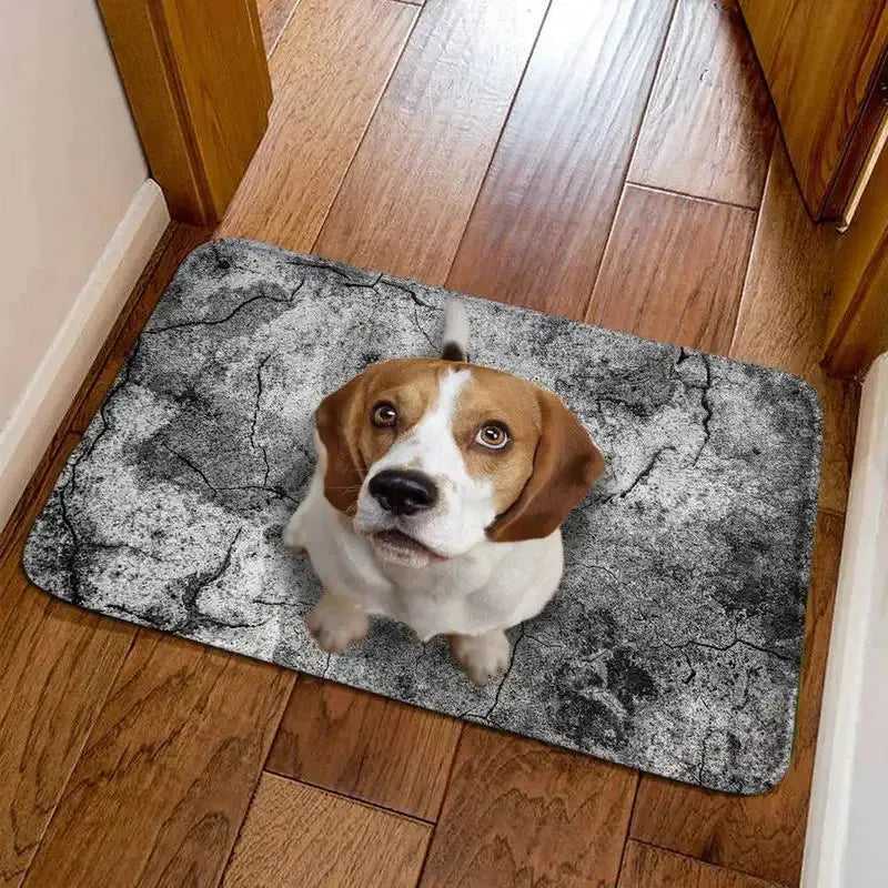 unny Front Entrance Door Carpet 3D Animals Dog Floor Carpets for Living Room Bedroom Non-Slip Kitchen Mats