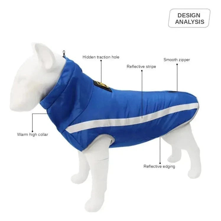 Winter Warm Dog Clothes Waterproof Pet Padded Vest Zipper Jacket Coat For Small Medium Large Dogs Dog Costume Ropa Para Perros