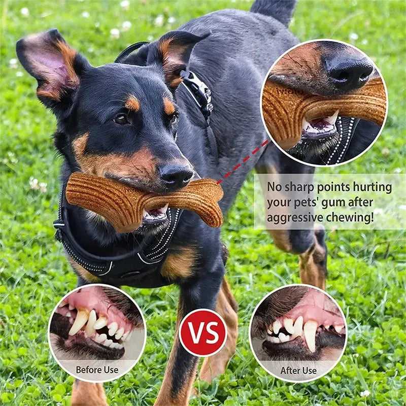 Real Wooden Deer Antlers Dog Chew Toys for Aggressive Chewers Large Dog Chewing Stick Indestructible Tough Durable Pet Toys Gift