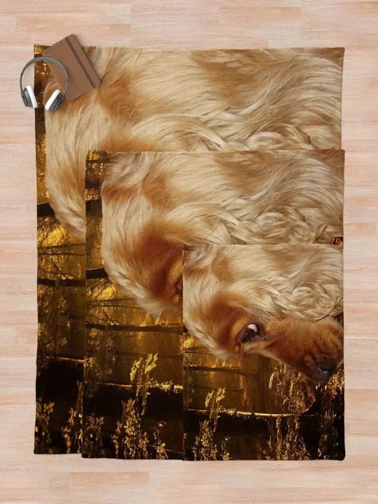 Dog English Cocker Spaniel Throw Blanket Quilt Blanket Hair Blanket