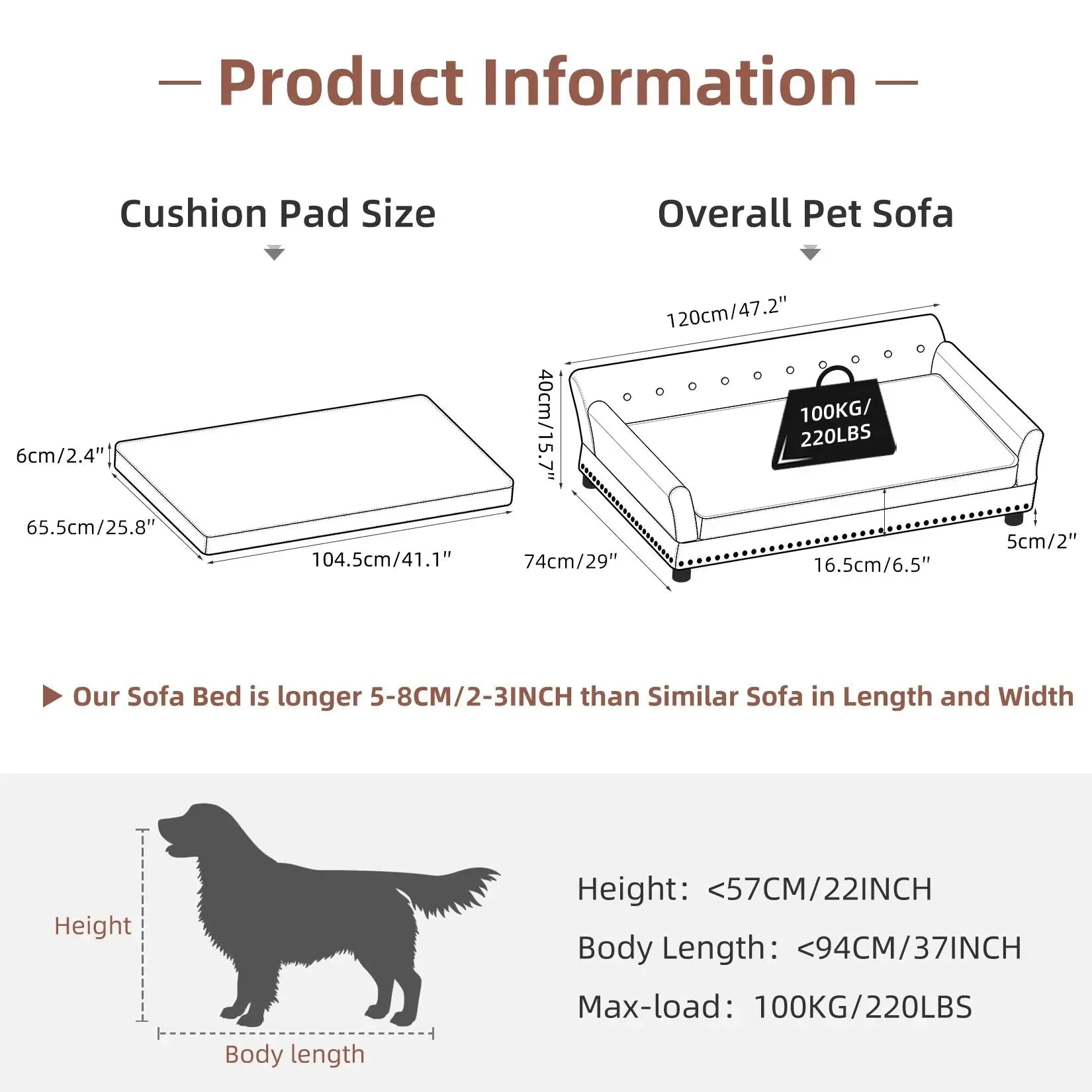 Pet Sofa Bed: BingoPaw Waterproof Sofa-type Dog Bed Pet Snuggle Lounge Bed with Removable Cushion