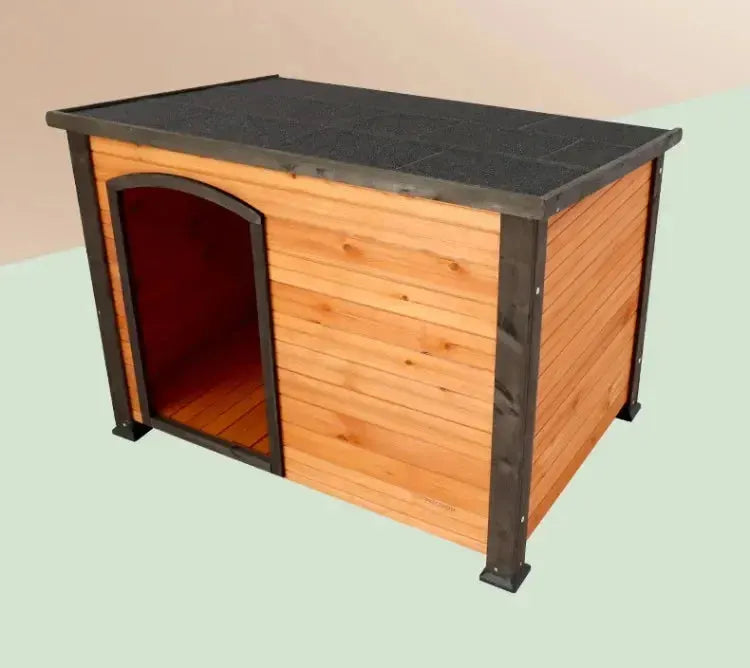 Solid Wooden Dog House Waterproof Outdoor Kennel Cage Small Large Breed Dogs Dog House Samoyeds Kennel Pet House H