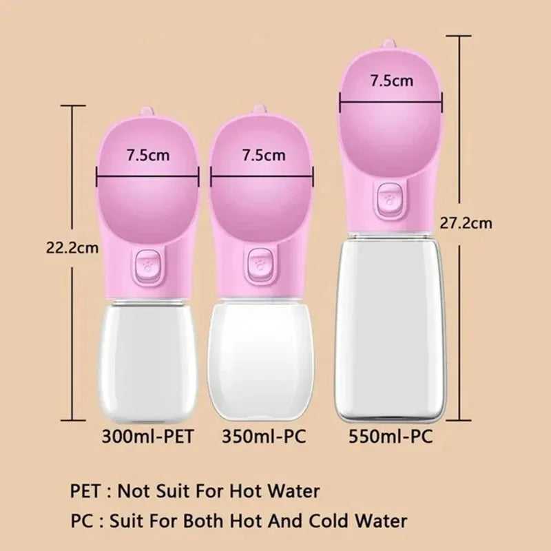 Portable Dog Water Bottle For Small Large Dogs Cat Outdoor Leakproof Walking Drinking Bowls Chihuahua French Bulldog Supplies