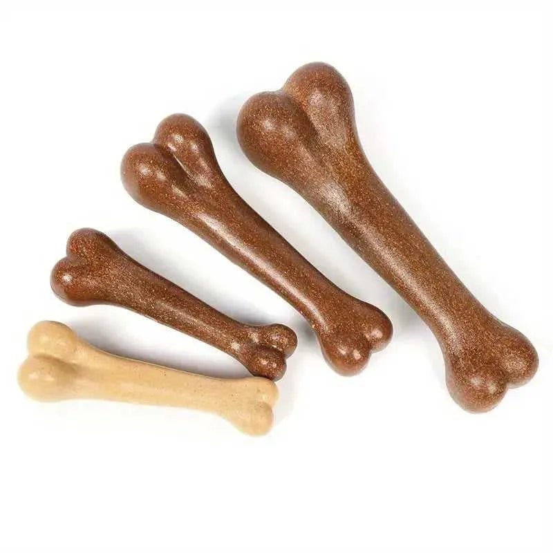 Dog Durable Beef Flavored Chew Toy, Bone Shaped Dog Interactive Play Toy, Teeth Clean Training Toy Pet Supplies