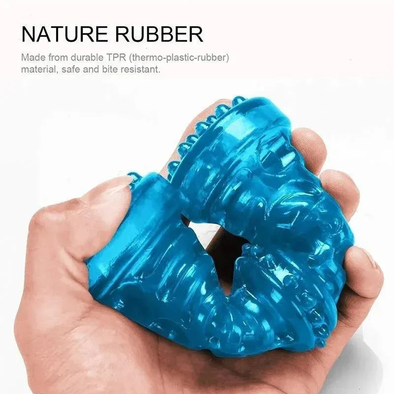 Rubber Puppy Chew Toys Bite Resistant Pet Toys Sturdy Dog Toys Interactive Puppy Play Toys Dog Bones Rubber Puppy Chew Toys