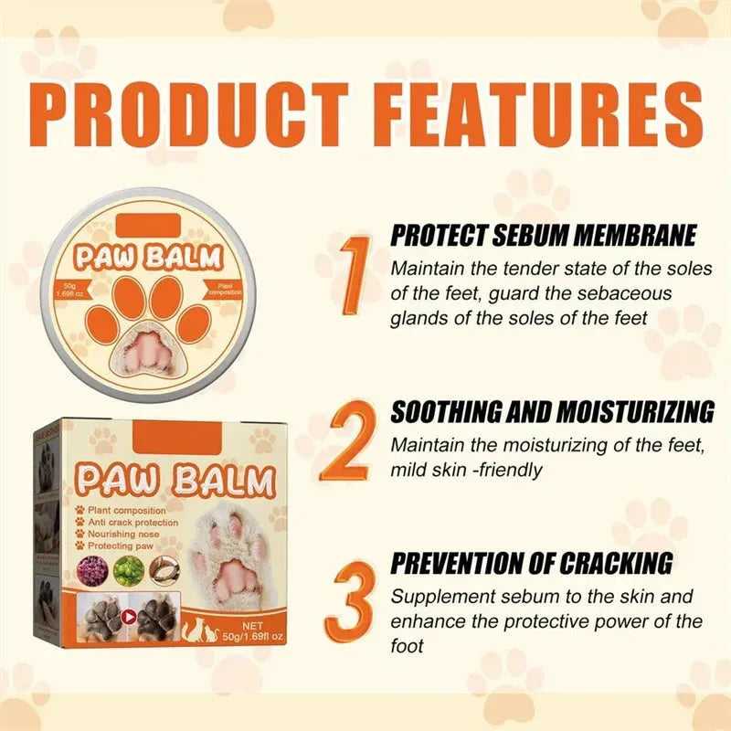 Dog Paw Balm Pet Paw Moisturizing Natural Cream Dog Cat Paw Wax Dry Paws & Nose Pet Paw Balm Puppy Paw Protectors Pet Supplies