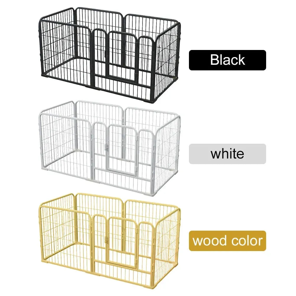 6 Panels Heavy Duty Dog Puppy Playpen Foldable Exercise Puppy Kennel Cage Metal Barrier Playpen for Dog Cat Rabbit Pet Exercise