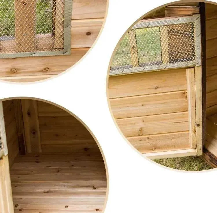 Wooden Dog House Nest Outdoor Rainproof Dog Cat Cage Modern Pet Kennels Warm Small Large Dogs Universal House H