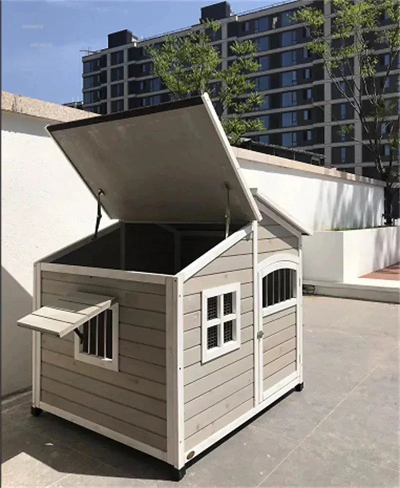 Four Seasons Universal Warm Large Dog House Wooden Dog Kennels Outdoor Rainproof Pet Kennel Indoor Garden Dog House Type Kennel