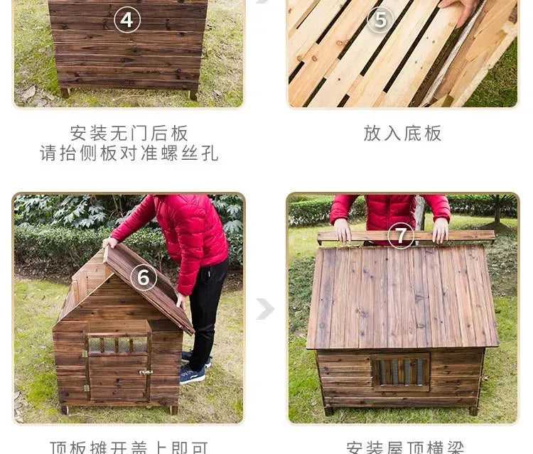 Large Size Corral Dog House Supplies Booth Small Wooden Puppy Dog House Camping Home Casinha De Pet Cachorro Dog Furniture Fg26