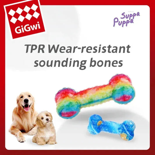 Gigwi Dog Toy G-BLINK Series Bite Resistance Bouncy Pet Chew Toy Small/Medium Dog Molar Bite Resistant Sounding Toy Pet Supplies